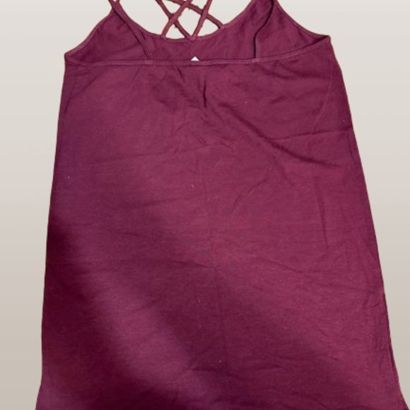 Burgundy Criss Cross Tank  (2)  T1477   NWT Boutique - Picture 3 of 6